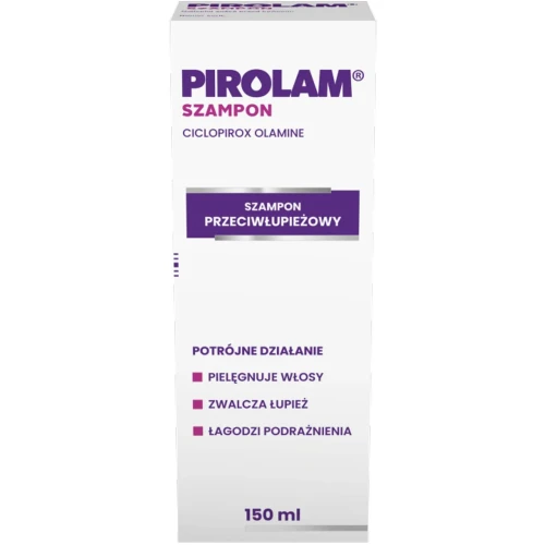 Pirolam, szampon przeciwłupieżowy z cyklopiroksolaminą, 150 ml - Zwalcza objawy i przyczyny łupieżu - 2