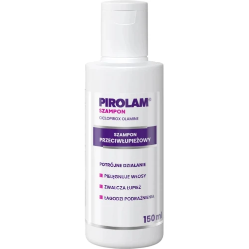 Pirolam, szampon przeciwłupieżowy z cyklopiroksolaminą, 150 ml - Zwalcza objawy i przyczyny łupieżu - 3