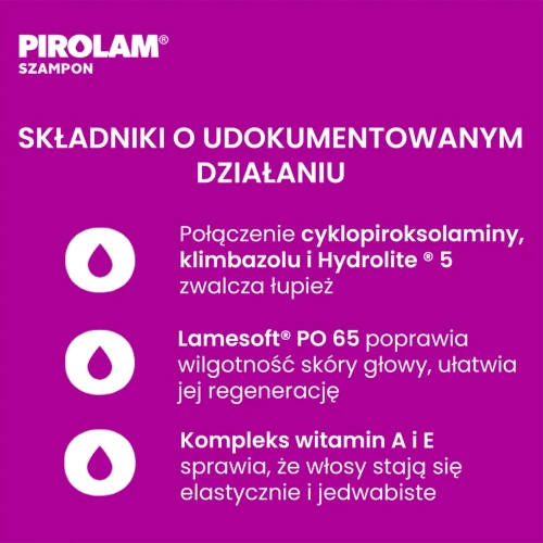 Pirolam, szampon przeciwłupieżowy z cyklopiroksolaminą, 150 ml - Zwalcza objawy i przyczyny łupieżu - 6