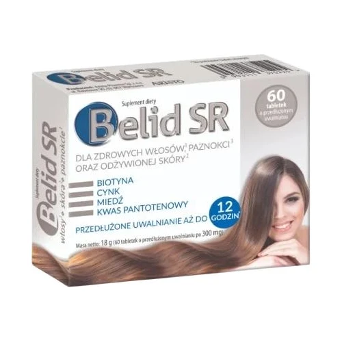 Belid SR, 60 tabletek - Suplement diety z biotyną - 1