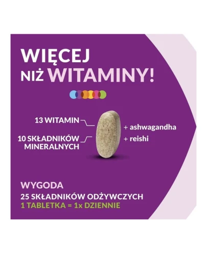 Vigor Ona 50+, tabletki 60 sztuk - Kompozycja witamin i minerałów dla kobiet powyżej 50. roku życia wzbogacona ekstraktami z żeń-szenia - 1