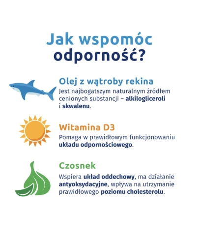 Iskial Immuno Max + Czosnek, 120 kapsułek  - Z olejem z wątroby rekina, witaminą D i czosnkiem dla dzieci powyżej 6. roku życia i dorosłych - 2