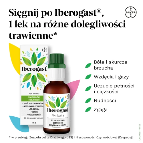 Iberogast płyn doustny, 100 ml  - Płyn roślinny do stosowania w leczeniu zaburzeń czynnościowych związanych z motoryką przewodu pokarmowego - 5