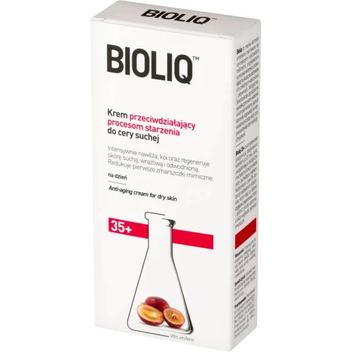 Bioliq 35+, krem przeciwdziałający procesom starzenia do cery suchej, 50ml - Redukuje zmarszczki mimiczne, nawilża i regeneruje skórę - 1