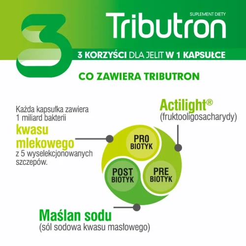 Tributron, 30 kapsułek - Probiotyk z maślanem sodu, który wspiera prawidłową pracę jelit - 2