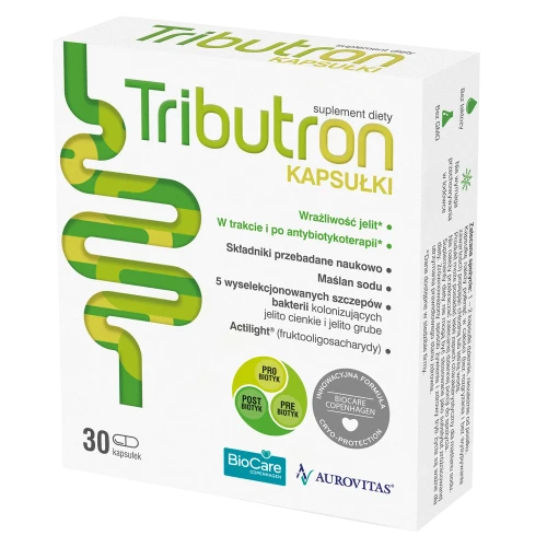 Tributron, 30 kapsułek - Probiotyk z maślanem sodu, który wspiera prawidłową pracę jelit - 5