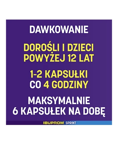 Ibuprom Sprint, 24 kapsułki - O działaniu przeciwbólowym, przeciwgorączkowym i przeciwzapalnym - 1