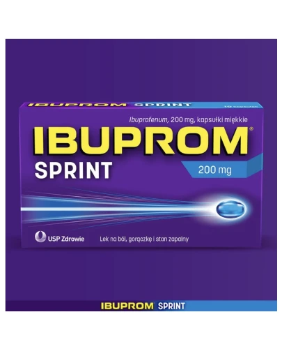Ibuprom Sprint, 24 kapsułki - O działaniu przeciwbólowym, przeciwgorączkowym i przeciwzapalnym - 3