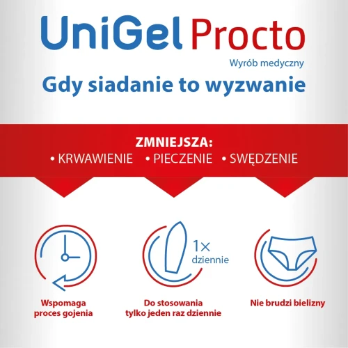 UniGel Procto, 10 czopków doodbytniczych - Wspomagają proces gojenia szczelin odbytu i hemoroidów - 4
