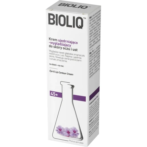Bioliq 45+, krem ujędrniająco-wygładzający do skóry oczu i ust, 15ml - Napina i ujędrnia skórę, niweluje cienie pod oczami i oznaki zmęczenia - 1