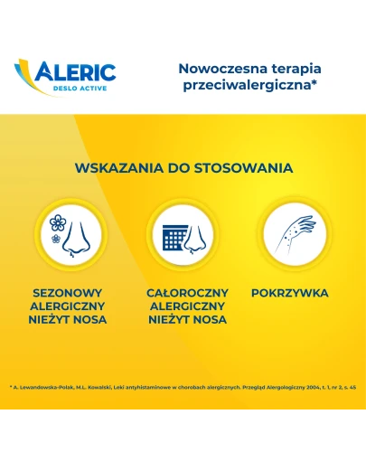 Aleric Deslo Active 5 mg, 10 tabletek ulegających rozpadowi w jamie ustnej - Z desloratadyną dla dorosłych i młodzieży od 12. roku życia - 2