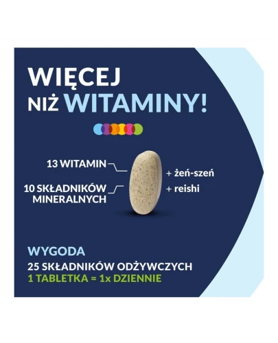 Vigor On 50+, 60 tabletek - Kompozycja witamin i minerałów dla mężczyzn po 50. roku życia wzbogacona ekstraktami z żeń-szenia i reishi - 3