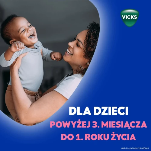Nasivin Vicks Baby 0,1 mg/ml, krople do nosa 5 ml - Dla niemowląt powyżej 3. miesiąca życia do ukończenia 1. roku życia - 7