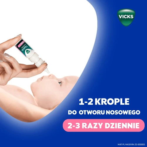 Nasivin Vicks Baby 0,1 mg/ml, krople do nosa 5 ml - Dla niemowląt powyżej 3. miesiąca życia do ukończenia 1. roku życia - 8
