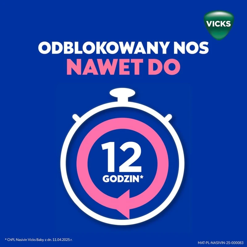 Nasivin Vicks Baby 0,1 mg/ml, krople do nosa 5 ml - Dla niemowląt powyżej 3. miesiąca życia do ukończenia 1. roku życia - 2