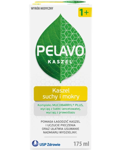 Pelavo Kaszel suchy i mokry syrop, 175 ml - Na kaszel suchy i mokry dla dzieci od 1. roku życia - 1
