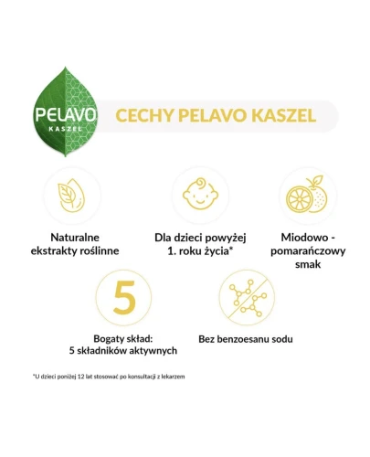 Pelavo Kaszel suchy i mokry syrop, 175 ml - Na kaszel suchy i mokry dla dzieci od 1. roku życia - 4