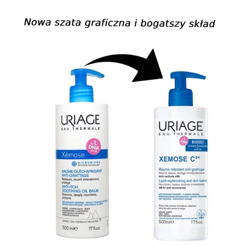 Uriage Xemose C8+, Kojący olejek w kremie, 500 ml - Łagodzi swędzenie skóry ze skłonnością do atopii - 1