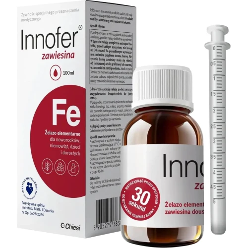 Innofer zawiesina doustna, 100ml - Źródło żelaza elementarnego w oleju roślinnym MCT, dla dzieci i dorosłych - 2