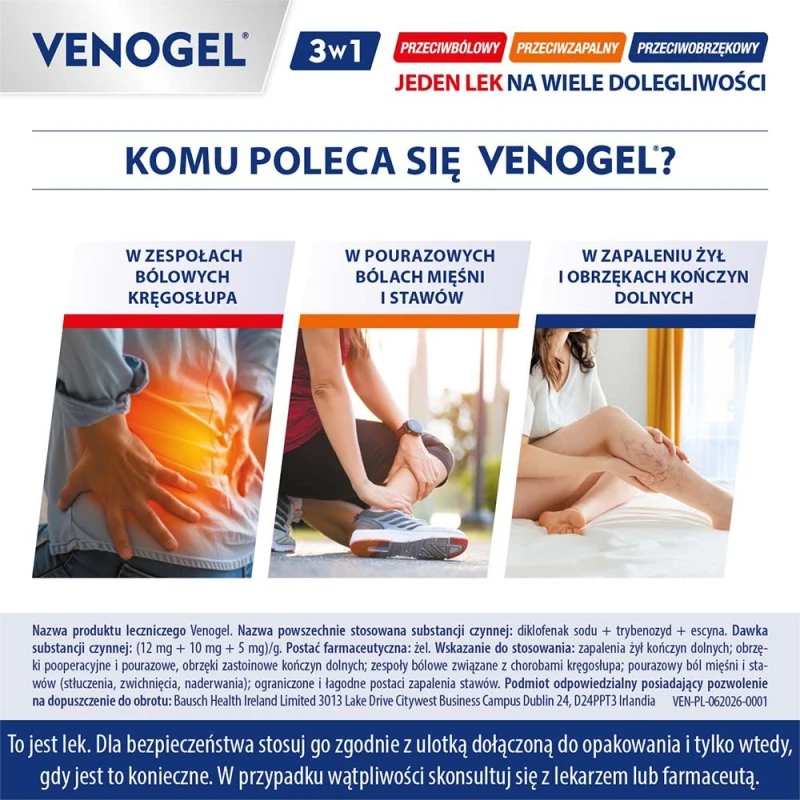Venogel żel, 50 g - Działa przeciwbólowo, przeciwzapalnie i przeciwobrzękowo - 4