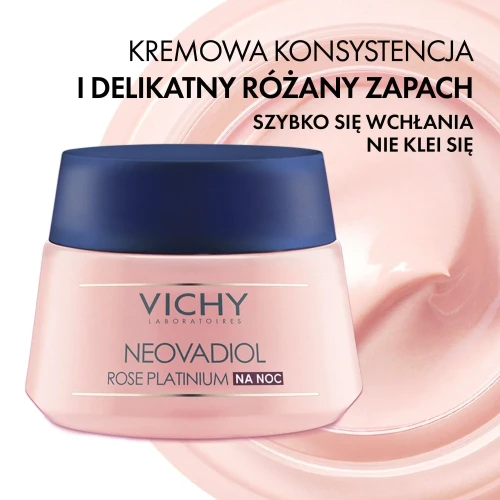 Vichy Neovadiol Rose Platinium krem na noc, 50 ml - Rewitalizujący i ujędrniający do skóry dojrzałej po 60 roku życia - 4