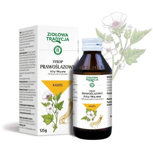 Ziołowa Tradycja, syrop prawoślazowy 125 g - Na podrażnione błony śluzowe górnych dróg oddechowych - 1