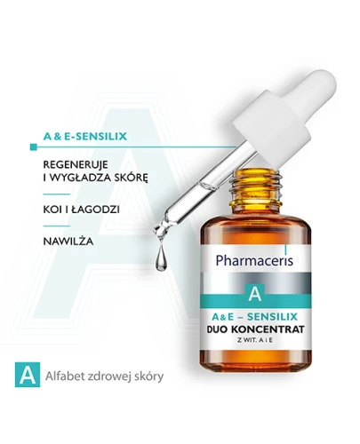 Pharmaceris A A&E-Sensilix, duo koncentrat z wit. A i E, 30 ml - Kuracja regenerująca do skóry alergicznej i wrażliwej - 2