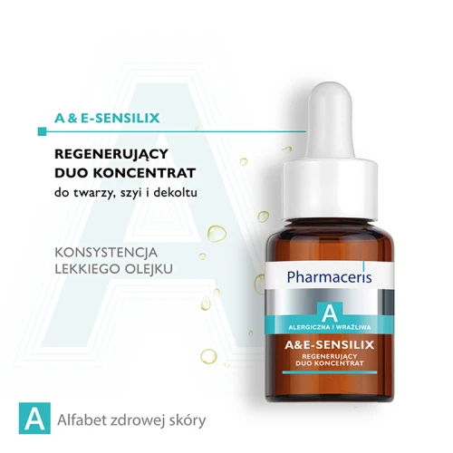 Pharmaceris A A&E Sensilix Regenerujący duo koncentrat, 30 ml - Z witaminami A i E dla skóry wrażliwej i alergicznej - 1