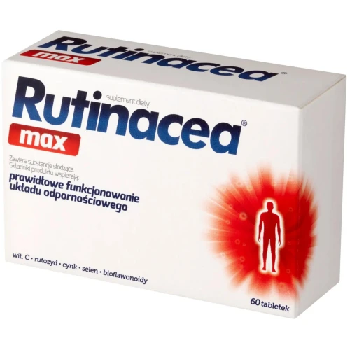 Rutinacea Max, 60 tabletek - Z witaminą C, rutozydem, cynkiem i bioflawonoidami - 1