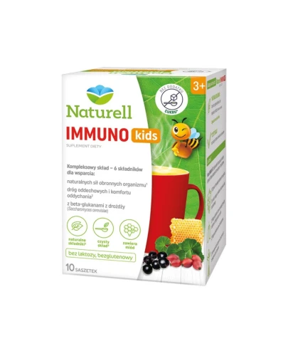 Naturell Immuno Kids, 10 saszetek - Ze składnikami wspomagającymi prawidłowe funkcjonowanie układu odpornościowego - 1
