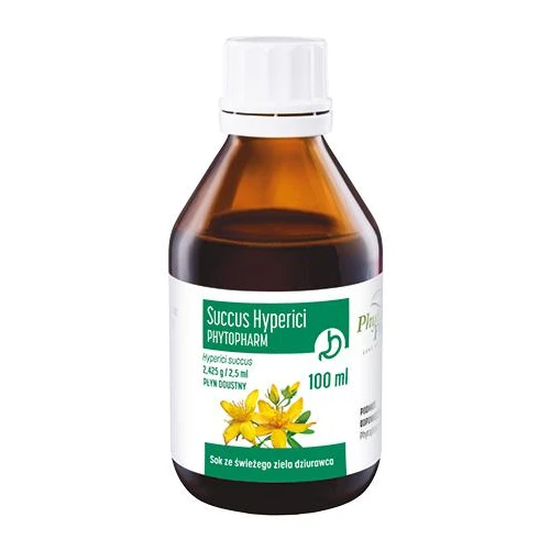 Succus Hyperici, płyn doustny, 100 ml - Sok ze świeżego ziela dziurawca - 1