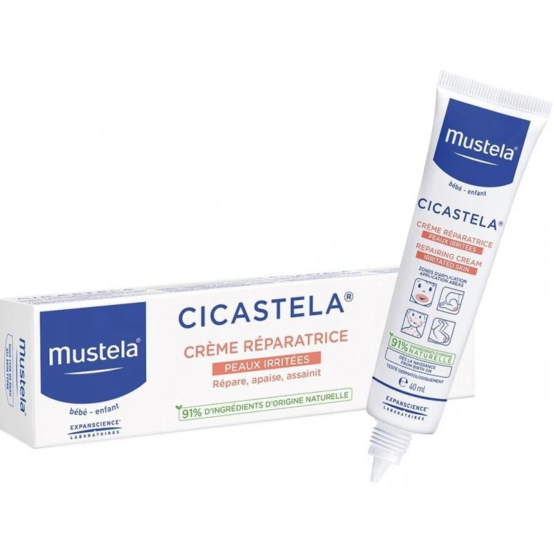 Mustela Cicastela Krem regeneracyjny, 40 ml - Do pielęgnacji miejscowych podrażnień. - 1