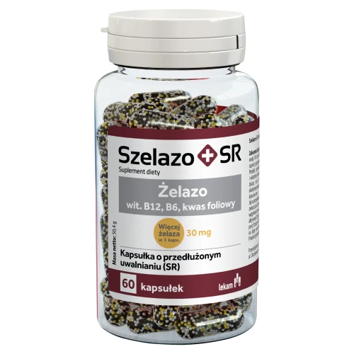 Szelazo + SR, 60 kapsułek - Z żelazem pomaga w prawidłowej produkcji czerwonych krwinek i hemoglobiny - 2