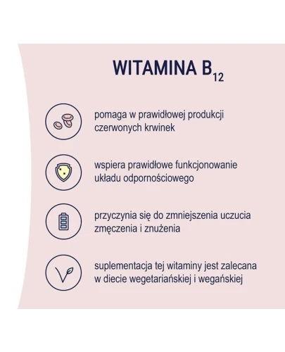 Naturell Metylo-B12 500, 60 tabletek - Wspomaga funkcjonowanie układu odpornościowego oraz zmniejszenia uczucia zmęczenia - 2
