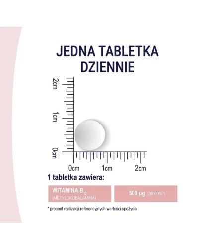 Naturell Metylo-B12 500, 60 tabletek - Wspomaga funkcjonowanie układu odpornościowego oraz zmniejszenia uczucia zmęczenia - 3