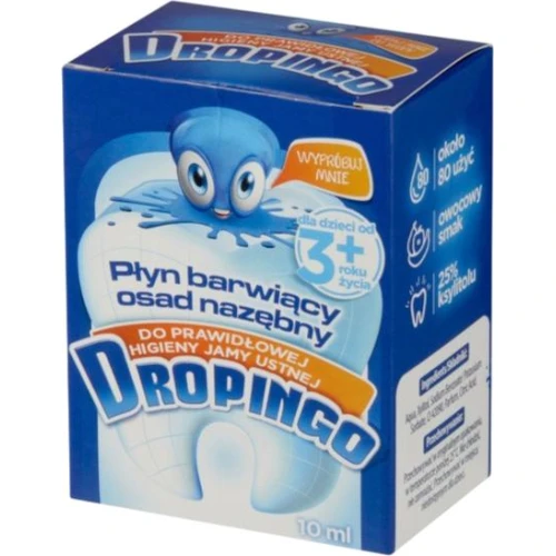 Dropingo płyn barwiący osad nazębny, 10 ml - Płyn barwiący osad nazębny, który pomaga zweryfikować dokładne umycie zębów - 1