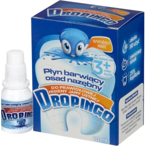 Dropingo płyn barwiący osad nazębny, 10 ml - Płyn barwiący osad nazębny, który pomaga zweryfikować dokładne umycie zębów - 2