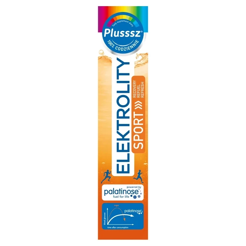 Plusssz Elektrolity Sport 100% Complex, 24 tabletki musujące - Suplement diety z elektrolitami, kolagenem i witaminą C - 1
