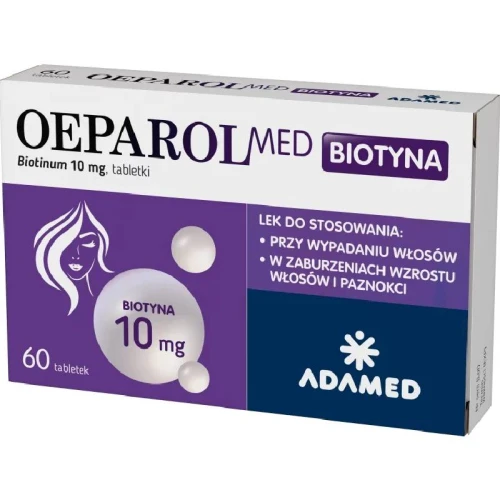 OeparolMed Biotyna 60 tabletek - Wspomaga kondycję włosów, skóry i paznokci - 2