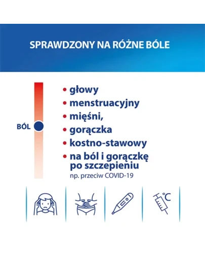 APAP 500 mg, 50 tabletek powlekanych - Z paracetamolem, na ból różnego pochodzenia - 1