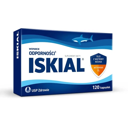 Iskial wsparcie odporności, 120 kapsułek  - Połączenie oleju z wątroby rekina i witaminy D3 - 2