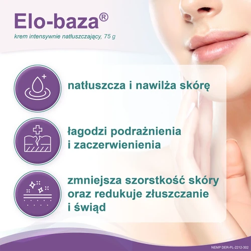 Elo-baza Krem intensywnie natłuszczający, 75g - Krem natłuszczający do skóry wrażliwej i alergicznej z naturalnymi składnikami - 2