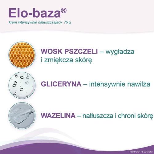 Elo-baza Krem intensywnie natłuszczający, 75g - Krem natłuszczający do skóry wrażliwej i alergicznej z naturalnymi składnikami - 3