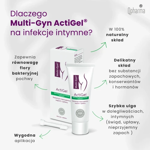 Multi-Gyn ActiGel żel dopochwowy, 50 ml - Żel dopochwowy z aplikatorem, leczy bakteryjne zakażenie pochwy - 4