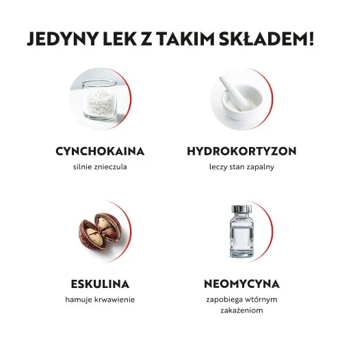 Proktosedon 12 czopków doodbytniczych - Leczenie hemoroidów zewnętrznych i wewnętrznych, przewlekłych i ostrych stanach zapalnych odbytu - 2