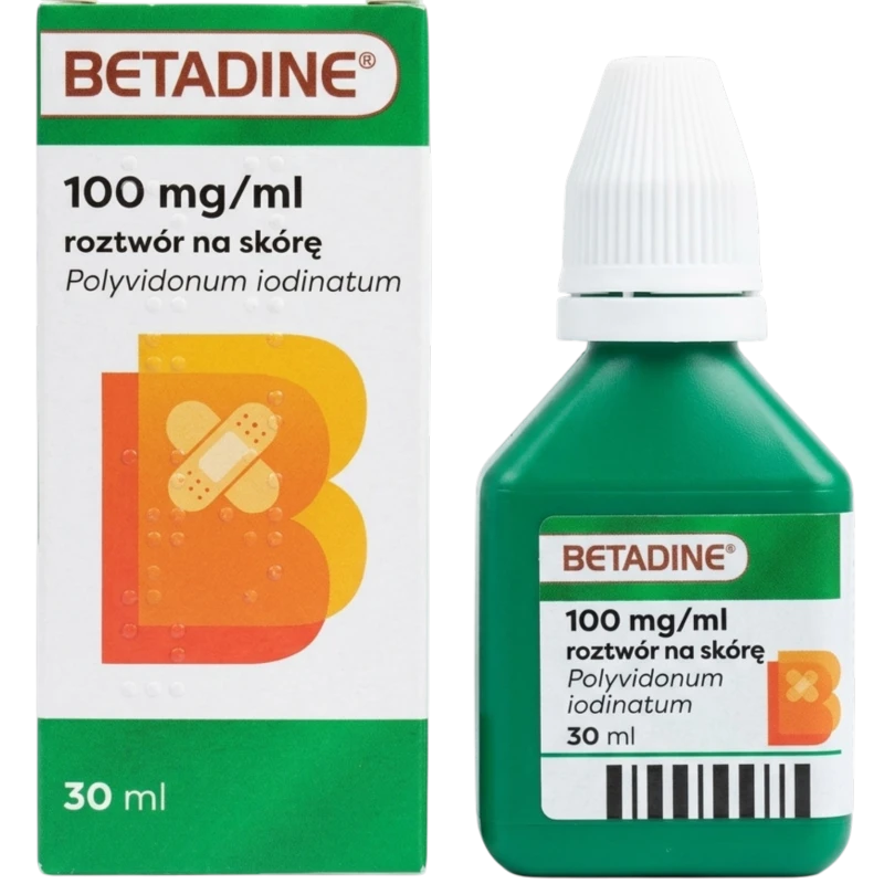Betadine, 100mg/g, roztwór na skórę, 30 ml - Do dezynfekcji skóry przed zabiegiem bądź iniekcją - 3
