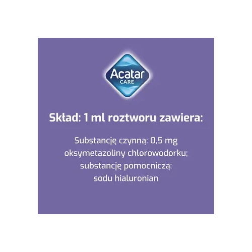 Acatar Care, 0,5mg/ml, aerozol do nosa, 15ml - Zmniejsza obrzęk błony śluzowej nosa, przynosząc ulgę w katarze - 4