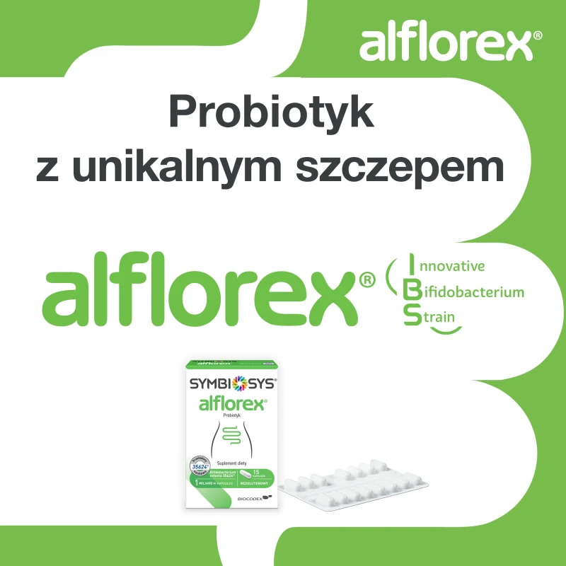 Symbiosys Alflorex, 15 kapsułek - Szczep Bifidobacterium longum (infantis) 35624 – wsparcie mikrobioty jelit - 2