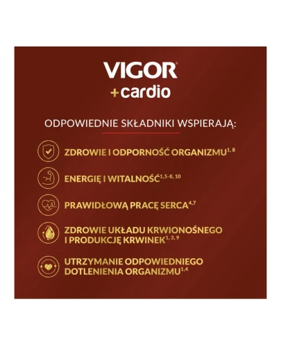 Vigor+ Cardio tonik bezalkoholowy, 1000 ml - Z witaminami, głogiem i żelazem - 2