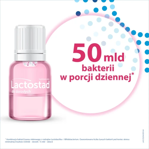 Lactostad dla dorosłych, roztwór 7 ampułek x 7 ml - Preparat będący połączeniem żywych kultur bakterii probiotycznych, witamin i minerałów - 3